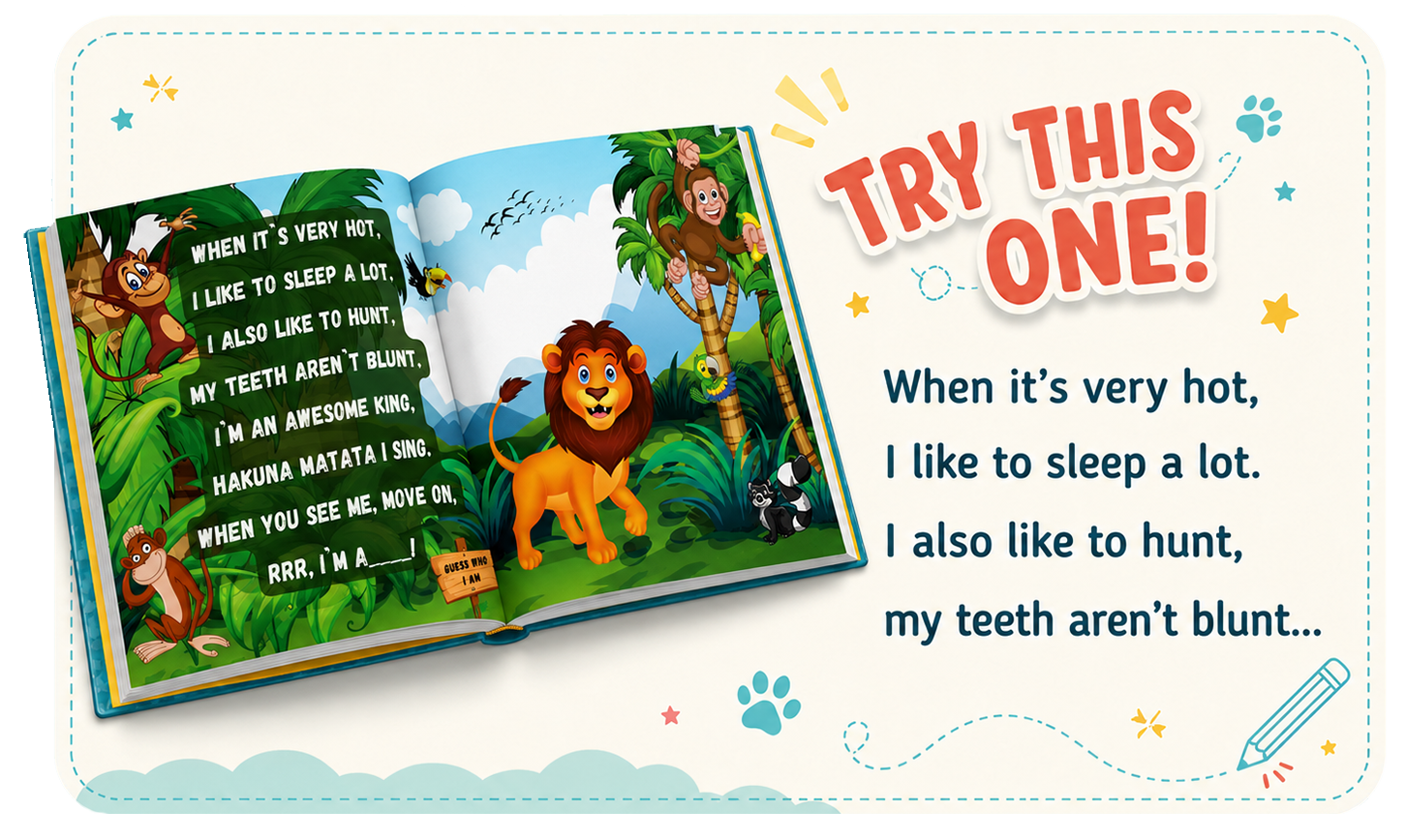 Try This One lion riddle from MiraMilan Books